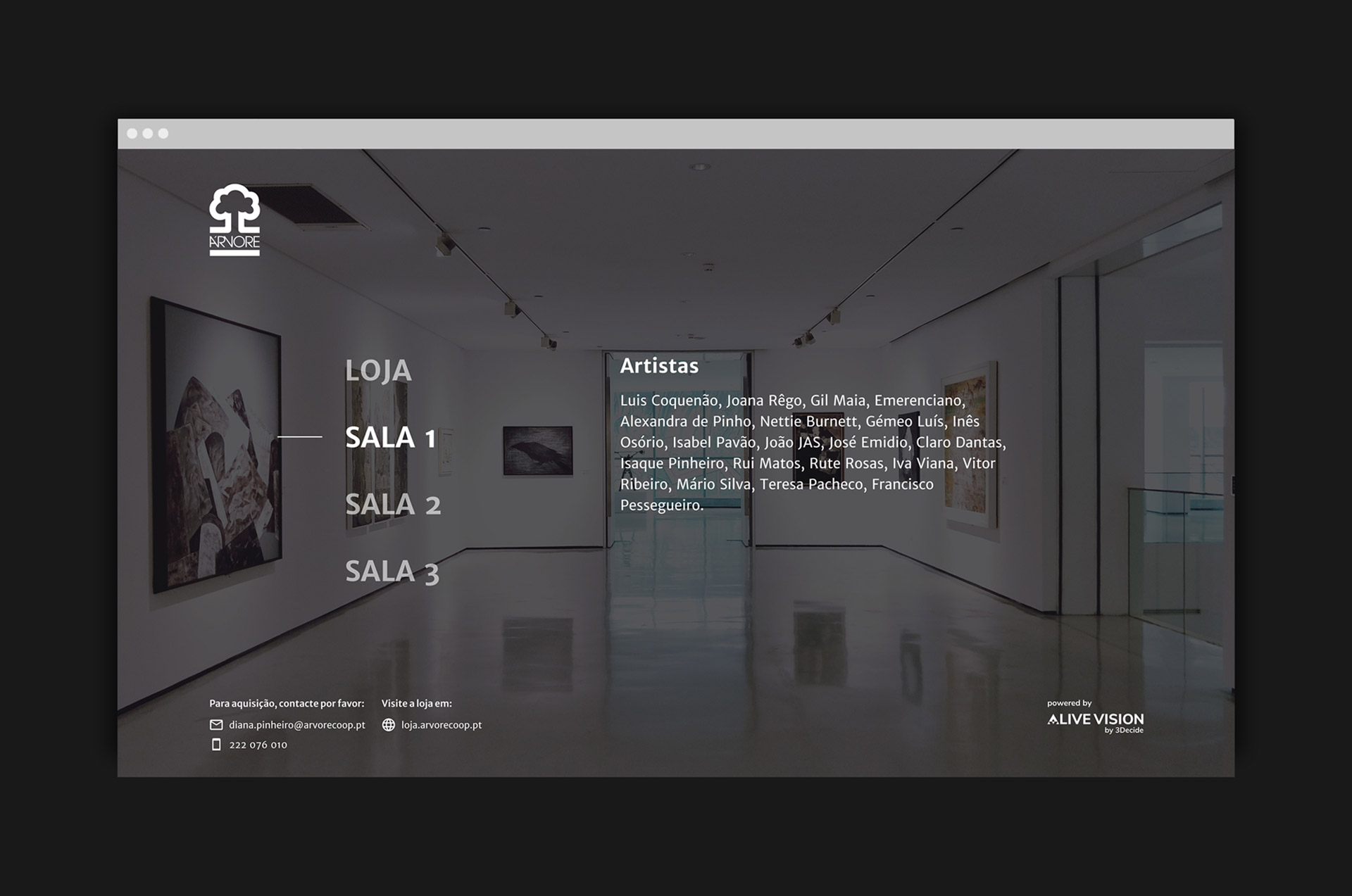 cesar rodrigues coop arvore website uiux design